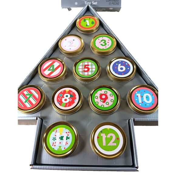 Bed Bath & Beyond Advent Candles Tin Set of 12 - Picture 4 of 4